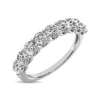 Thumbnail for 14K White Gold Diamond 1 Ct.Tw. 9 Stone Anniversary Band