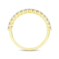 Thumbnail for 14K Yellow Gold Diamond 1/4 Ct.Tw. 9 Stone Anniversary Band