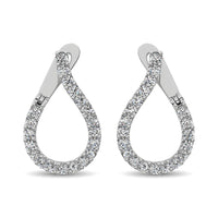 Thumbnail for 14K White Gold Diamond 5/8 Ct.Tw. Hoop Earrings