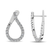 Thumbnail for 14K White Gold Diamond 5/8 Ct.Tw. Hoop Earrings