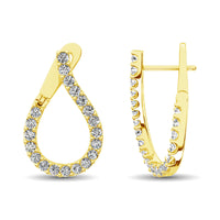 Thumbnail for 14K Yellow Gold Diamond 5/8 Ct.Tw. Hoop Earrings
