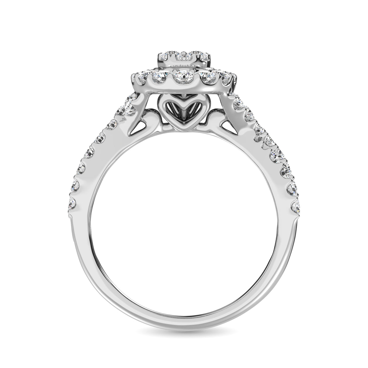 Diamond 1 Ct.Tw. Oval Shape Engagement Ring in 10K White Gold
