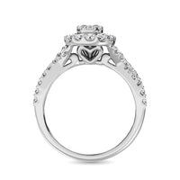 Thumbnail for Diamond 1 Ct.Tw. Oval Shape Engagement Ring in 10K White Gold