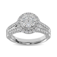 Thumbnail for Diamond 1 Ct.Tw. Round Shape Engagement Ring in 10K White Gold