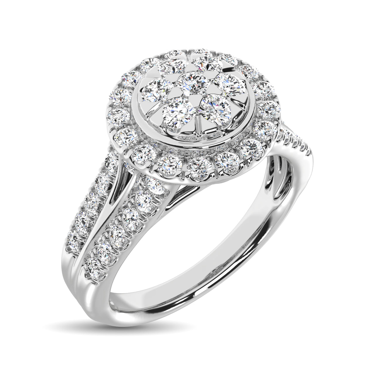 Diamond 1 Ct.Tw. Round Shape Engagement Ring in 10K White Gold