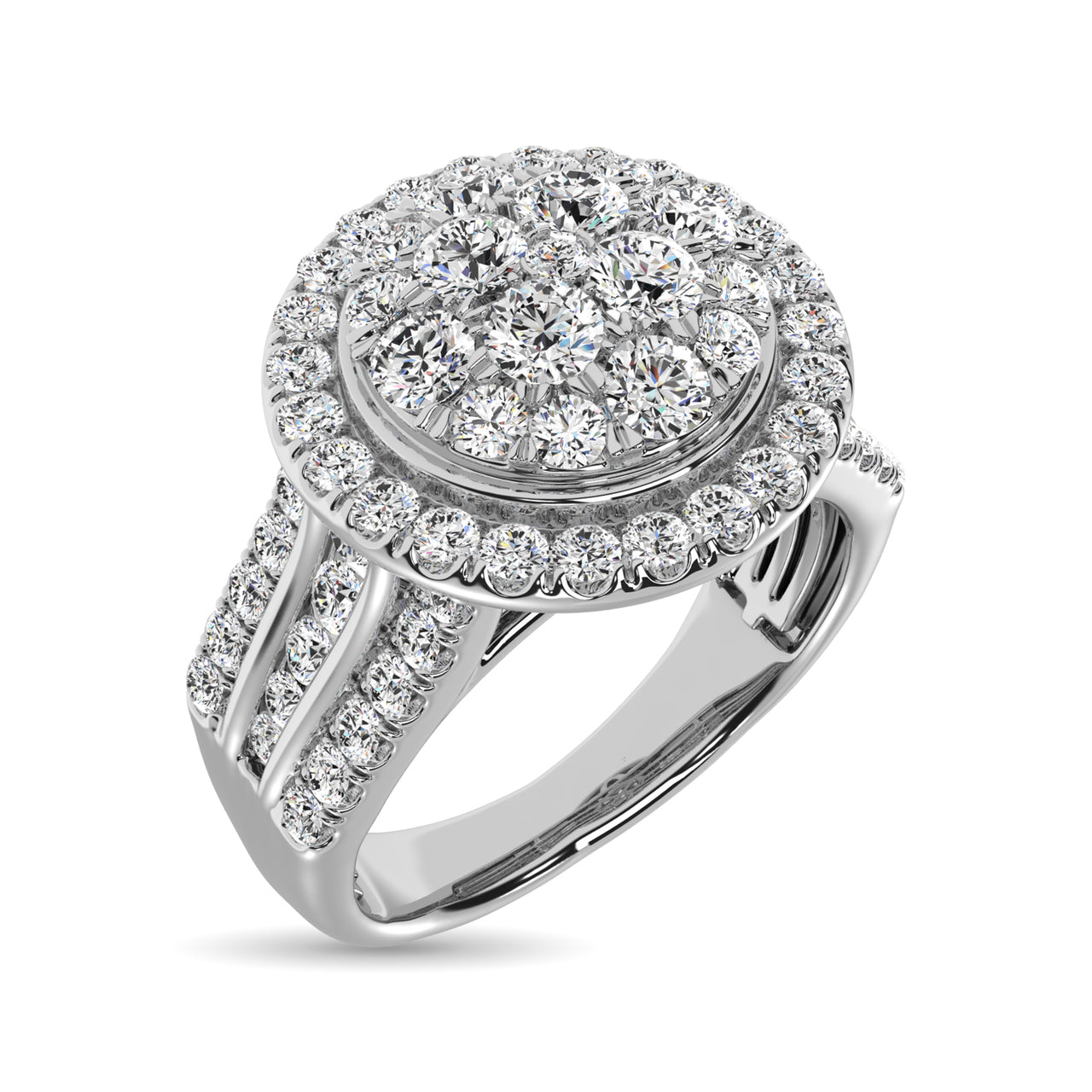 Diamond 1 1/2 Ct.Tw. Round Shape Engagement Ring in 10K White Gold