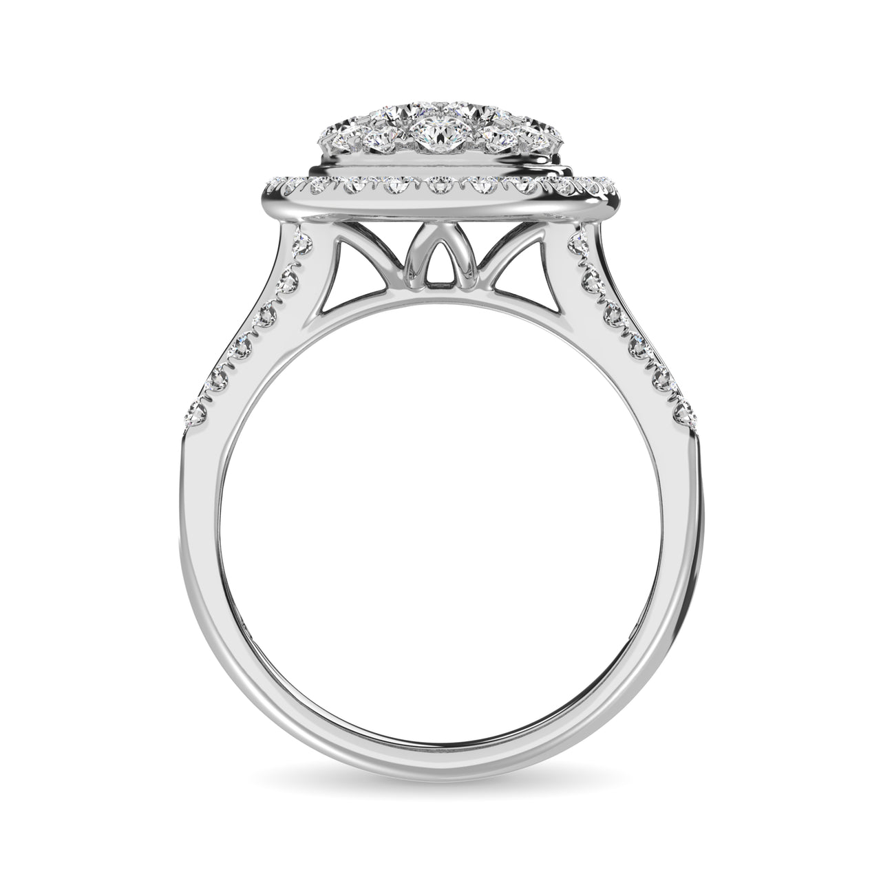 Diamond 1 1/2 Ct.Tw. Round Shape Engagement Ring in 10K White Gold