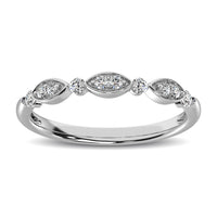 Thumbnail for Marquise and Round Shape 1/5 ctw Diamond Stackable Band