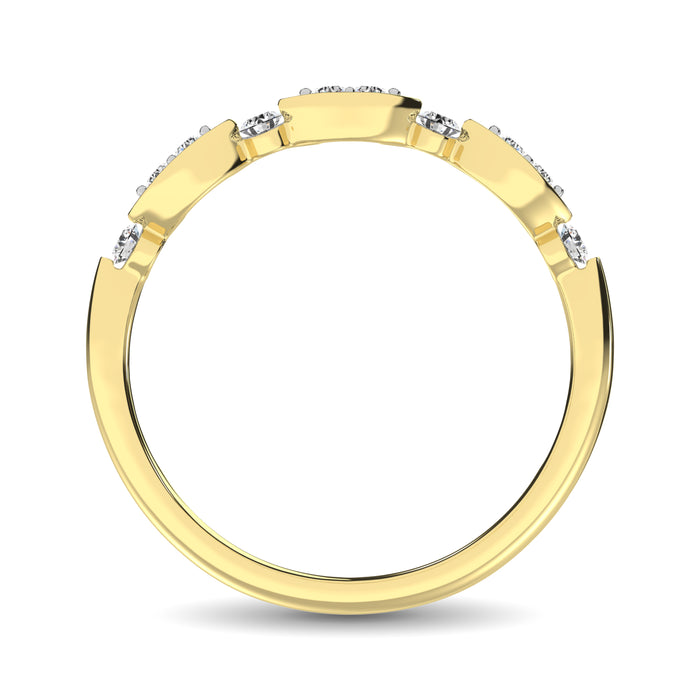 Diamond 1/5 Ct.Tw. Stack Band in 10K Yellow Gold