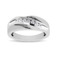 Thumbnail for 10K White Gold 1/4 Ct.Tw. Diamond Seven Stone Mens Band