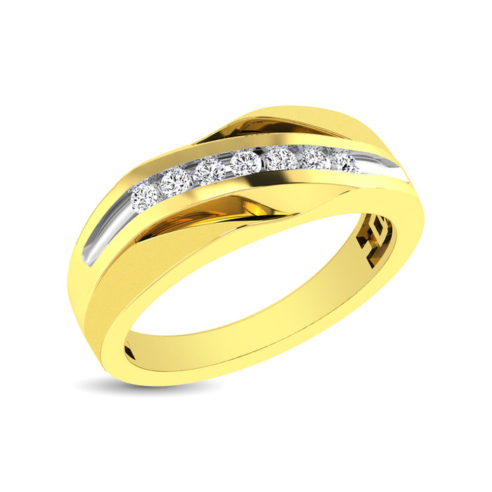 10K Yellow Gold 1/2 Ct.Tw. Diamond Seven Stone Mens Band