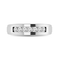 Thumbnail for 10K White Gold 1/6 Ct.Tw. Diamond Satin Finish Ladies Band