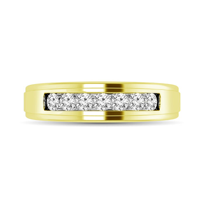 Diamond 1/6 Ct.Tw. Ladies Wedding Band in 10K Yellow Gold