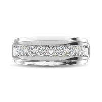 Thumbnail for 10K White Gold 1/6 Ct.Tw. Diamond Satin Finish Ladies Band