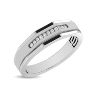 Thumbnail for Mens 1/2 ctw Diamond Band in 10K White Gold