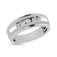 Thumbnail for Diamond 1/6 Ctw 5 Stone Mens Band