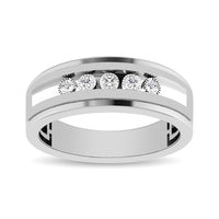 Thumbnail for Diamond 1/6 Ctw 5 Stone Mens Band