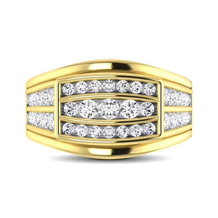 10K Yellow Gold 1 1/2 Ct.Tw. Diamond Men's Fashion Ring