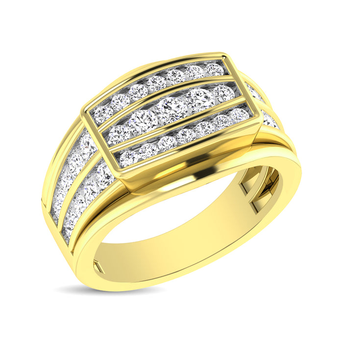 10K Yellow Gold 1 1/2 Ct.Tw. Diamond Men's Fashion Ring