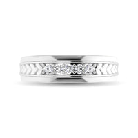 Thumbnail for 10K White Gold 1/4 Ct.Tw. Diamond Five Stone Mens Band