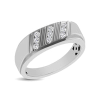Thumbnail for 10K White Gold 1/4 Ct.Tw. Diamond Mens Band