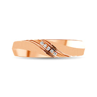 Thumbnail for Ladies Diamond Accent Wedding Band in 10K Rose Gold