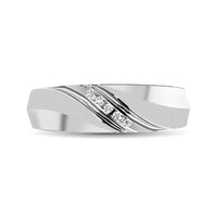 Thumbnail for Men's 1/20 Ctw. Diamond Slant Ring in 10K White Gold