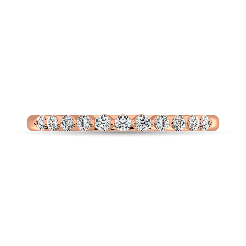 14K Rose Gold Diamond 1/4 Ctw Stackable Band