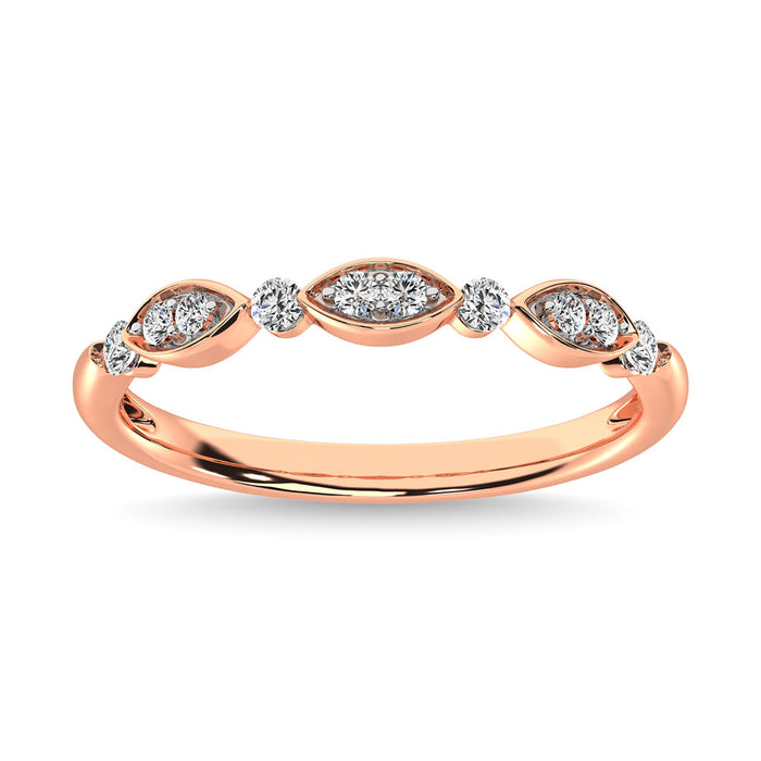 Diamond 1/5 Ct.Tw. Stack Band in 14K Rose Gold