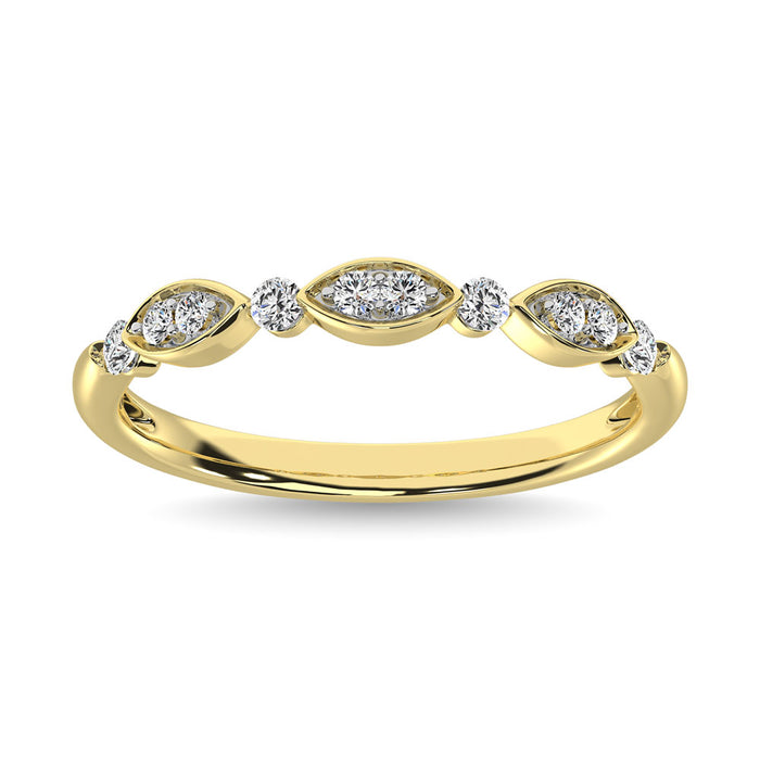 Diamond 1/5 Ct.Tw. Stack Band in 14K Yellow Gold