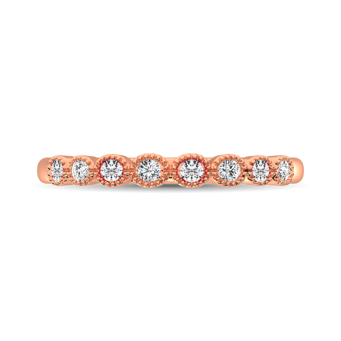 Diamond 1/6 Ct.Tw. Stack Band in 10K Rose Gold