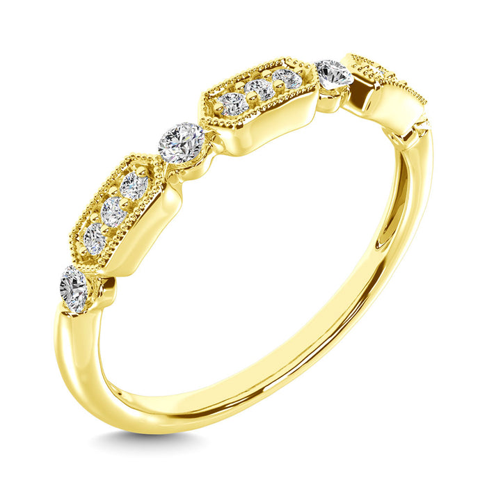 Diamond 1/6 Ct.Tw. Stack Band in 14K Yellow Gold