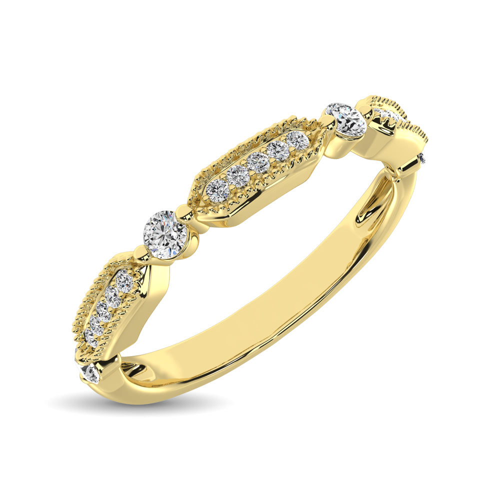 Diamond 1/5 Ct.Tw. Stack Band in 14K Yellow Gold