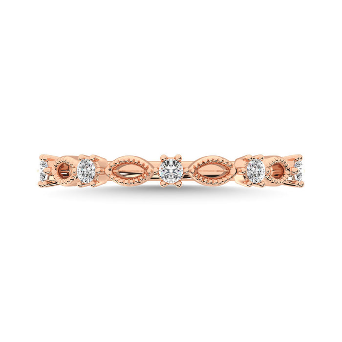 Diamond 1/5 Ct.Tw. Stackable Ring in 14K Rose Gold