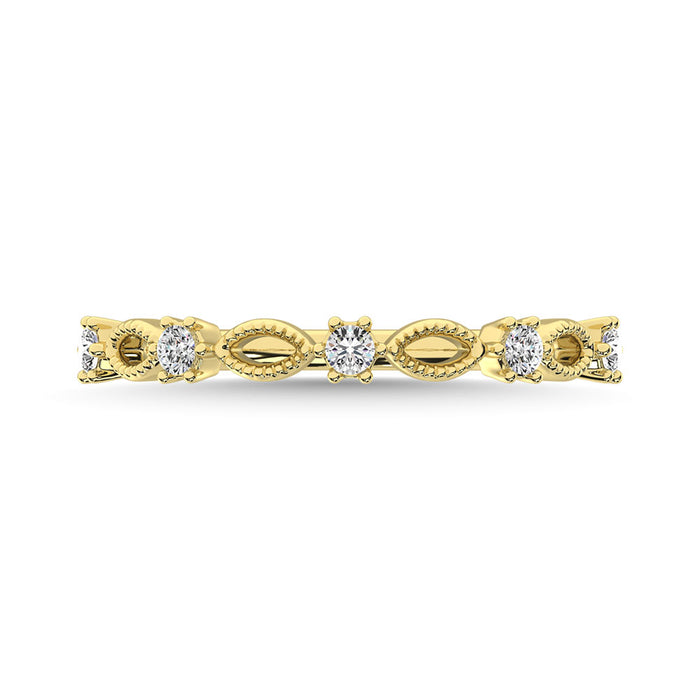 Diamond 1/5 Ct.Tw. Stack Band in 14K Yellow Gold