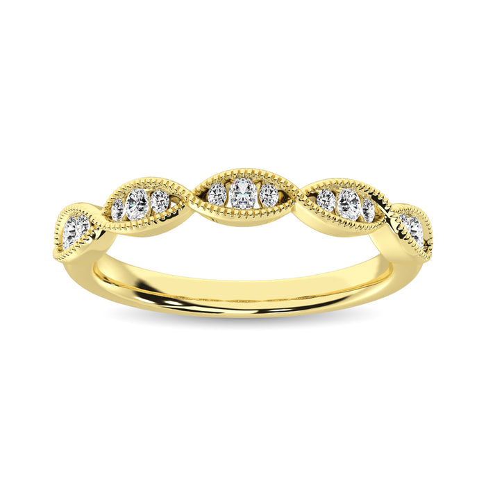 Diamond 1/5 Ct.Tw. Stack Band in 14K Yellow Gold