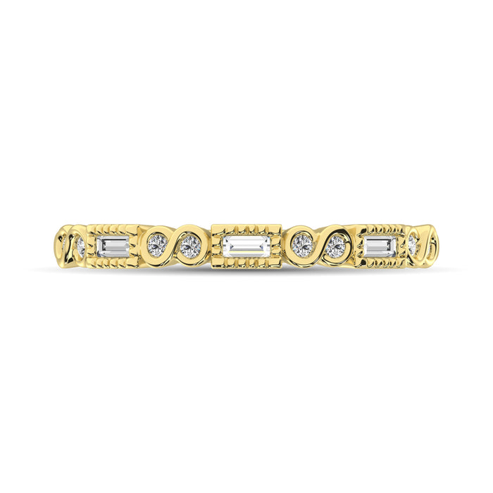 Diamond 1/10 Ct.Tw. Stack Band in 14K Yellow Gold