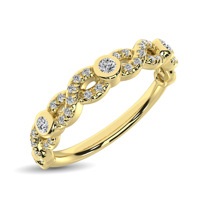 Diamond 1/4 Ct.Tw. Stack Band in 14K Yellow Gold