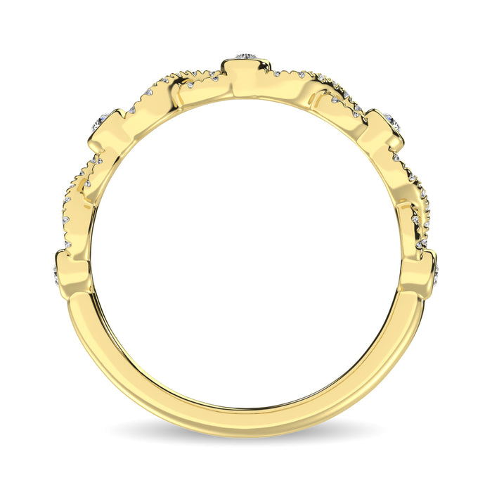 Diamond 1/4 Ct.Tw. Stack Band in 14K Yellow Gold