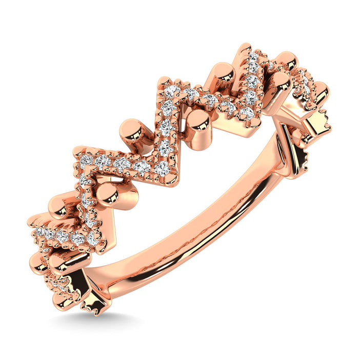 Diamond 1/4 Ct.Tw. Stack Band in 14K Rose Gold