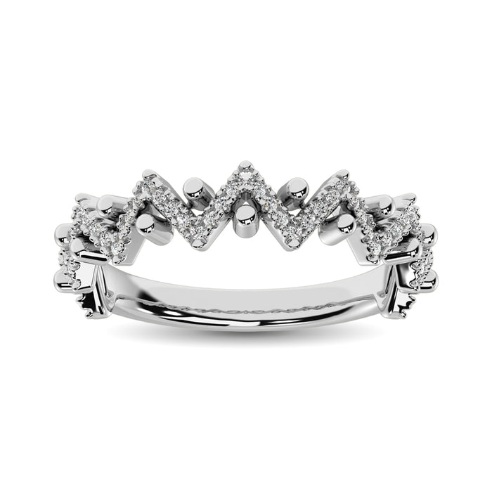 Diamond 1/4 Ct.Tw. Stack Band in 14K White Gold