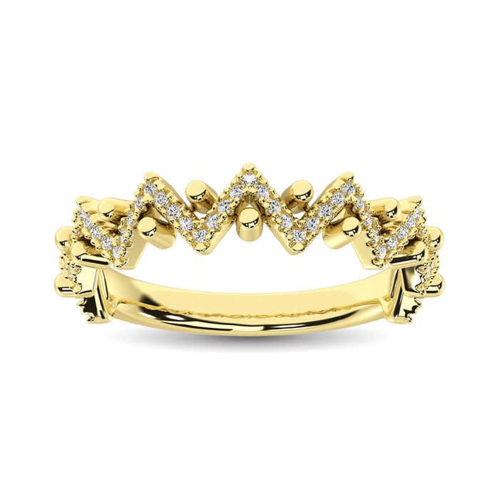 Diamond 1/4 Ct.Tw. Stack Band in 14K Yellow Gold