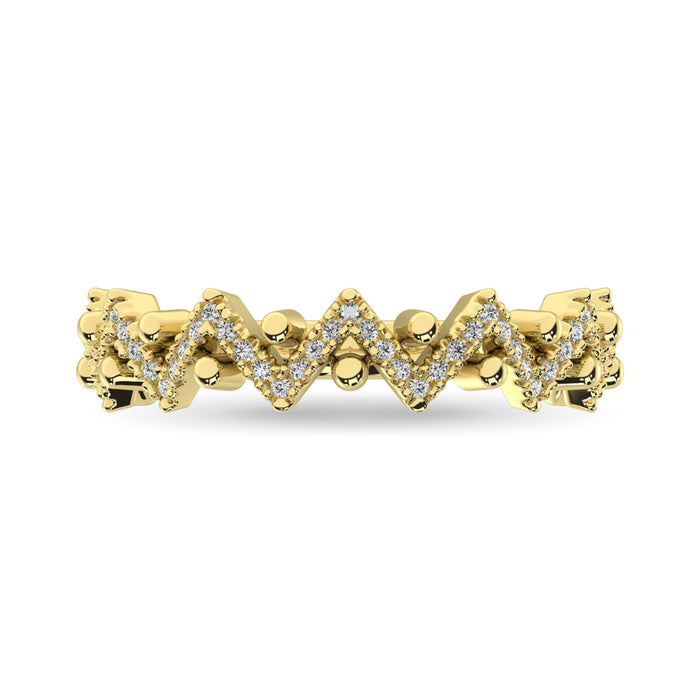 Diamond 1/4 Ct.Tw. Stack Band in 14K Yellow Gold