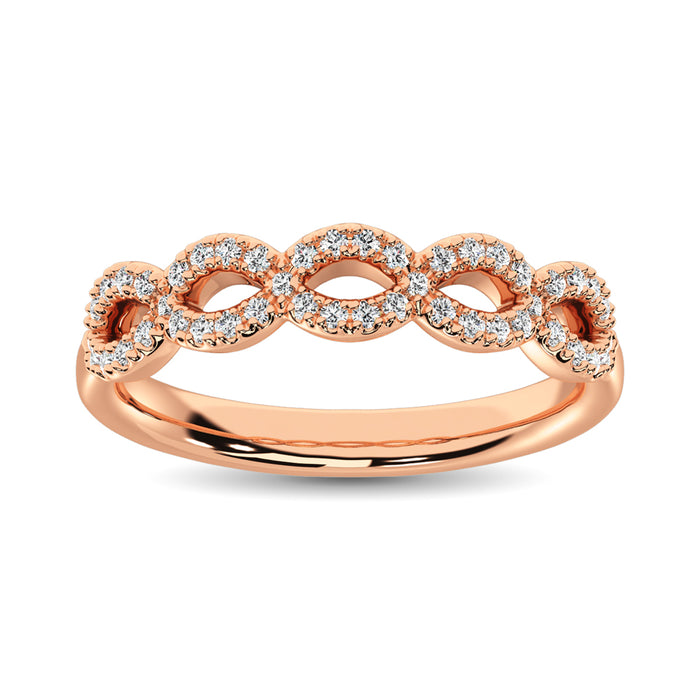 Diamond 1/4 Ct.Tw. Stack Band in 14K Rose Gold