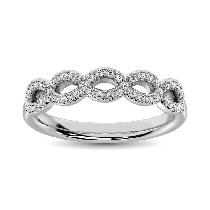 Diamond 1/4 Ct.Tw. Stack Band in 14K White Gold