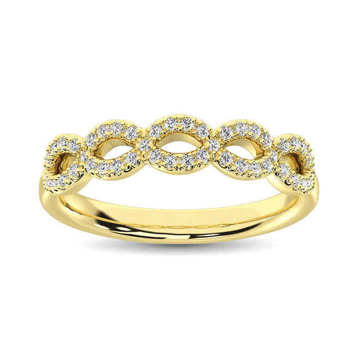 Diamond 1/4 Ct.Tw. Stack Band in 14K Yellow Gold