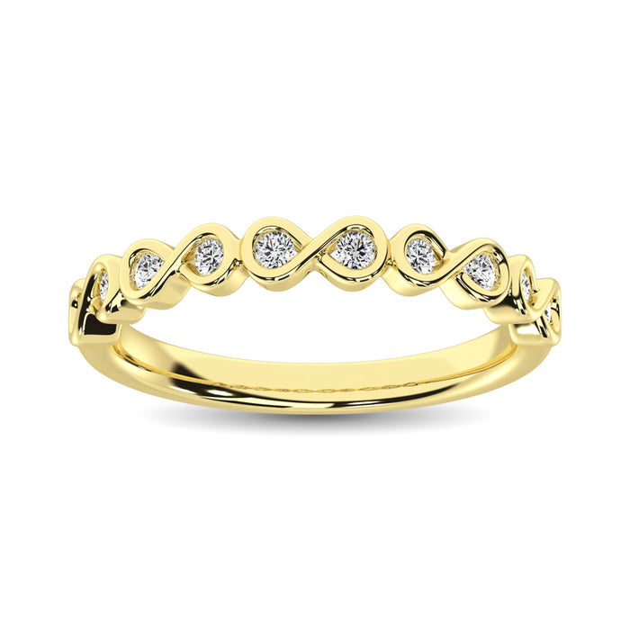 Diamond 1/5 Ct.Tw. Stack Band in 14K Yellow Gold