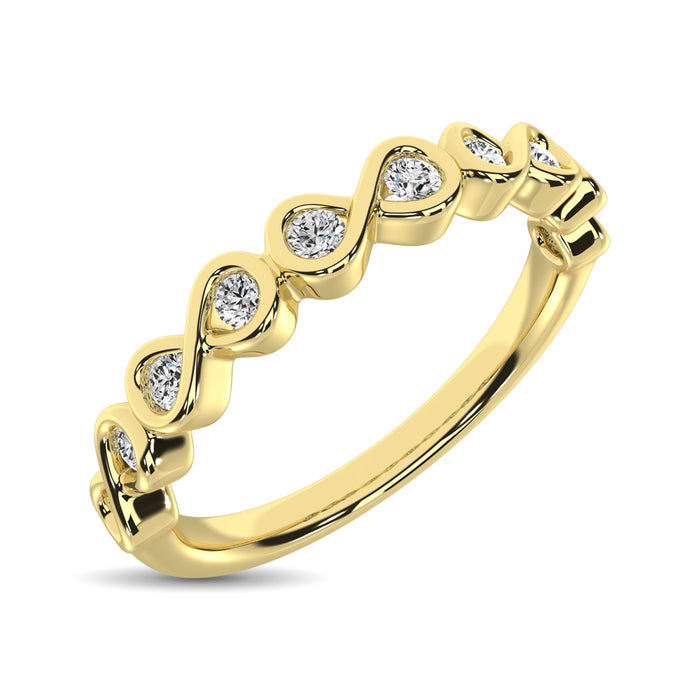 Diamond 1/5 Ct.Tw. Stack Band in 14K Yellow Gold