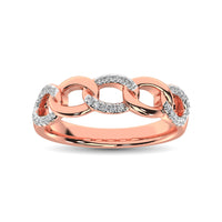 Thumbnail for 14K Rose Gold 1/6 Ct.Tw. Diamond Interlinked Annivesary Band