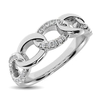 Thumbnail for 14K White Gold 1/6 Ct.Tw. Diamond Interlinked Annivesary Band